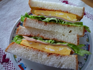 ☆お腹も満足♪ 厚焼き卵のサンドイッチ☆の写真
