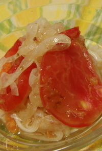 ノンオイル☆トマトと玉ねぎの和風マリネ