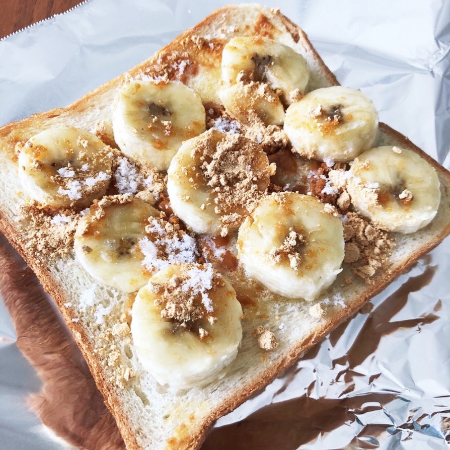 バナナきな粉トーストの画像