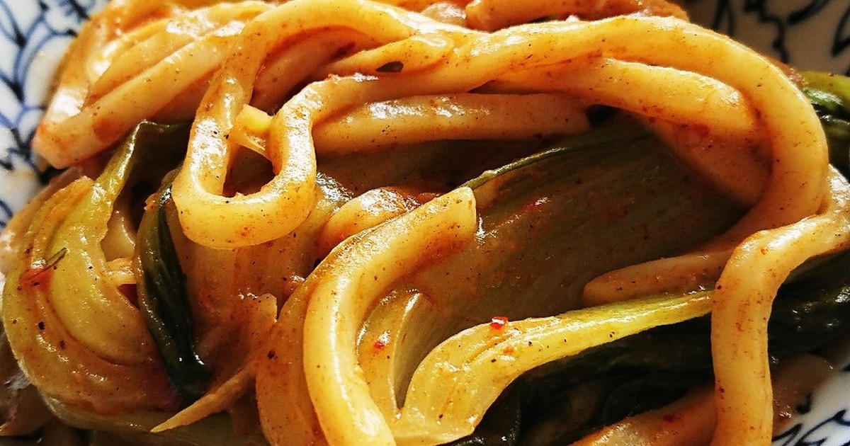 鍋底に残ったチキンカレーで焼きうどん レシピ 作り方 By 働く闘う スーパー母 クックパッド 簡単おいしいみんなのレシピが360万品