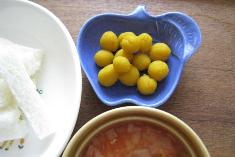 コロコロかぼちゃ 手づかみメニュー レシピ 作り方 By ちいさなたね保育園 クックパッド