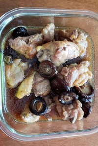 干し椎茸と鶏肉の煮物