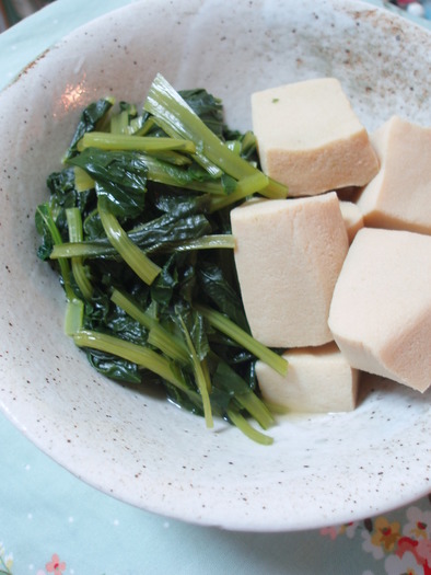 [簡単]小松菜と高野豆腐の含め煮の写真