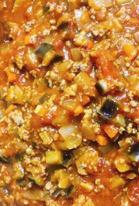 煮込むだけ❤簡単たっぷり野菜ミートソース