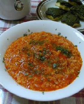 イタリアントマトの玄米リゾット__Italian Tomato Risotto/Brown Rice with Seafood