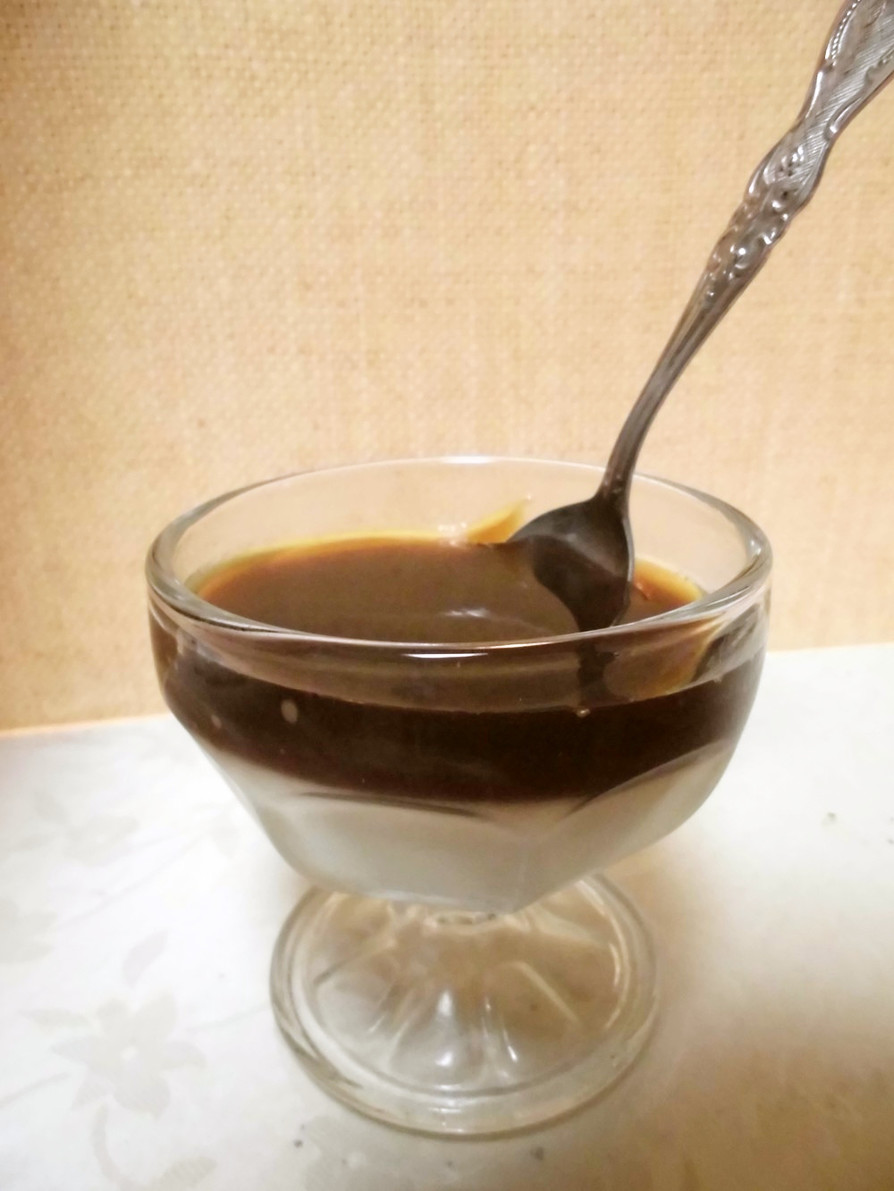 コーヒーと牛乳の二層寒天ゼリーの画像
