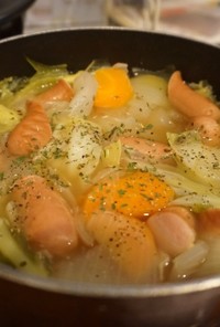 ゆる簡単ポトフ☆残り野菜でコンソメスープ