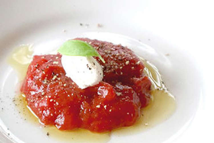 レストランみたい トマトのゼリー レシピ 作り方 By 輸入食品の日仏貿易 クックパッド 簡単おいしいみんなのレシピが376万品