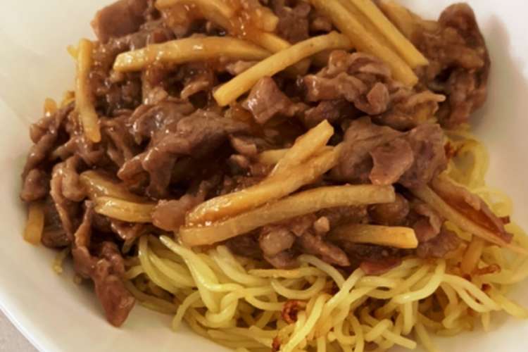 豚肉の細切りとたけのこの焼きそば レシピ 作り方 By たかたろう クックパッド 簡単おいしいみんなのレシピが357万品