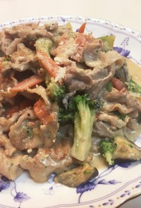 豚肉と野菜の味噌クリーム煮