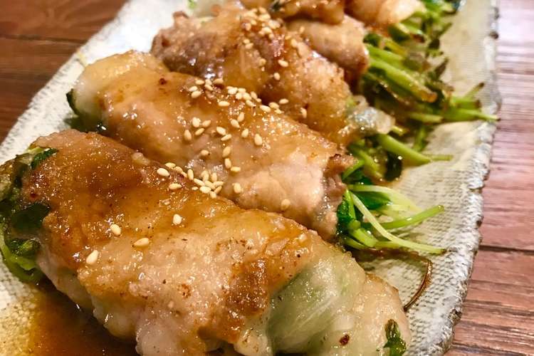 簡単 豆苗の甘辛チーズ豚巻き レシピ 作り方 By Riko クックパッド 簡単おいしいみんなのレシピが355万品