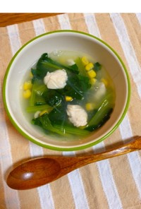小松菜とささみの中華スープ