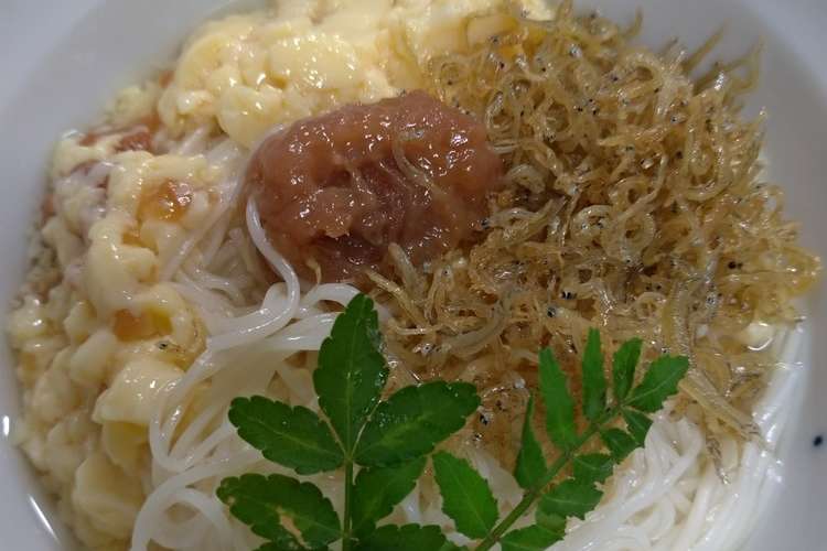 卵豆腐と梅干の冷たいそうめん レシピ 作り方 By じゃがいもの父 クックパッド 簡単おいしいみんなのレシピが352万品