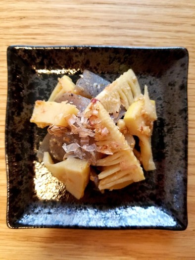 簡単副菜⭐筍と蒟蒻の味噌炒め⭐お弁当にもの写真