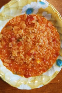 生米から作るトマトシーフードリゾット