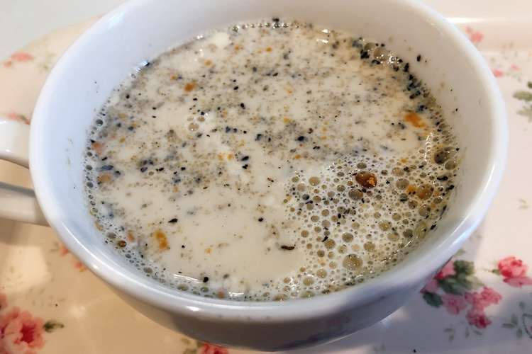 女性の薬膳茶 黒ごまきな粉豆乳ラテ レシピ 作り方 By K Hidamari クックパッド 簡単おいしいみんなのレシピが358万品