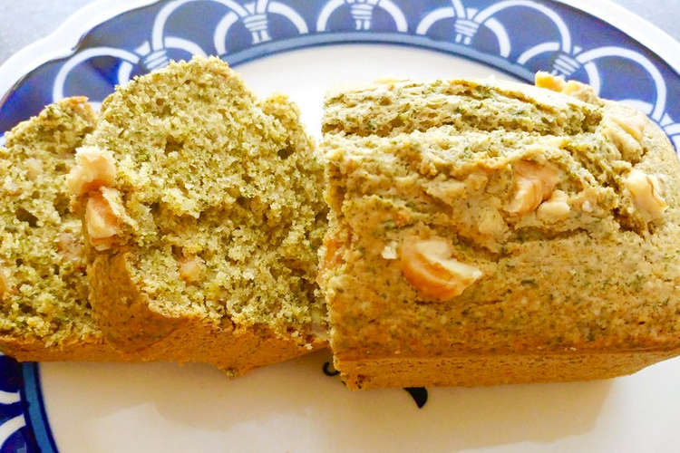 緑茶とくるみのヘルシーパウンドケーキ レシピ 作り方 By パン お菓子研究中 クックパッド