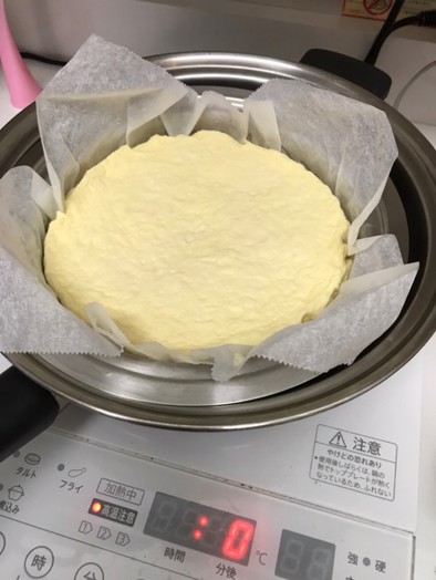 糖質制限スフレチーズケーキ(試作中)の写真
