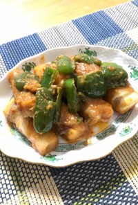 高野豆腐のピリ辛みそ肉巻き