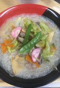 春雨のチャンポン麺