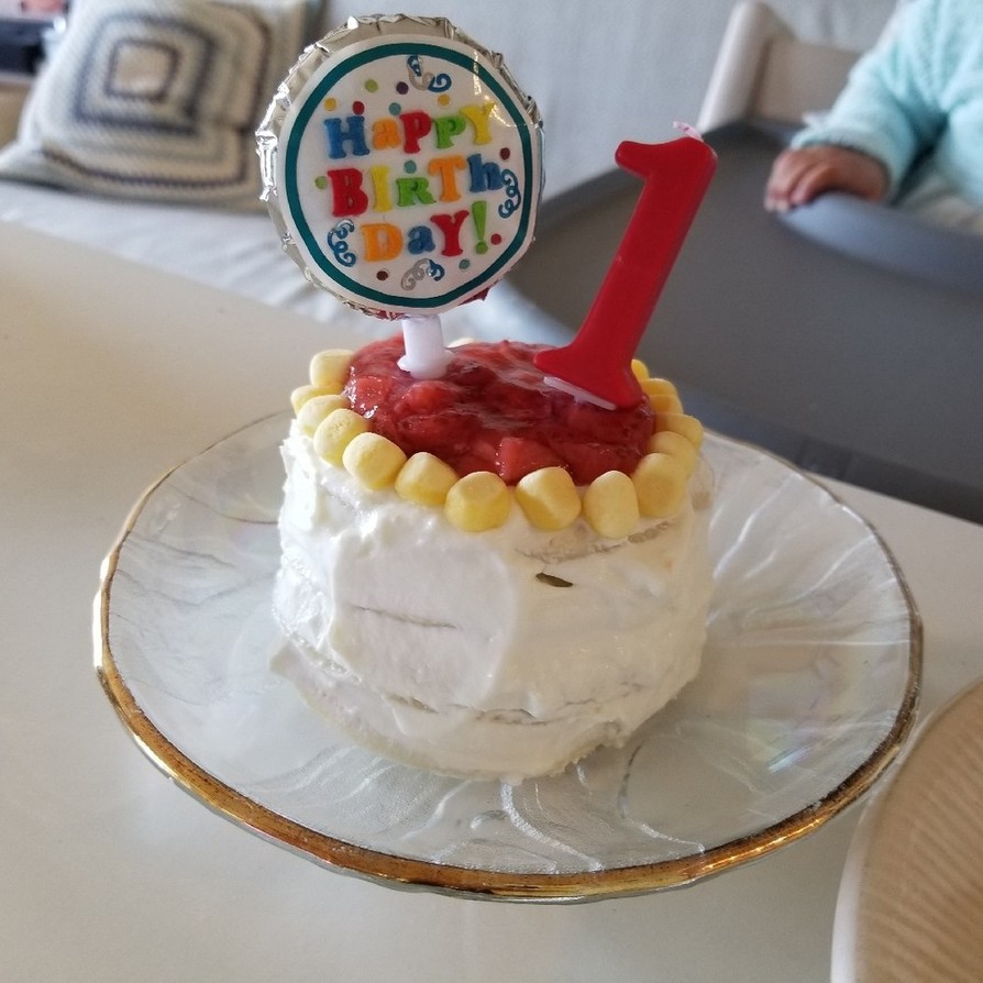 簡単☆1歳の誕生日ケーキ☆の画像
