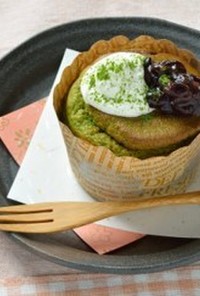 【米粉】カップで抹茶シフォンケーキ