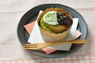 【米粉】カップで抹茶シフォンケーキの写真
