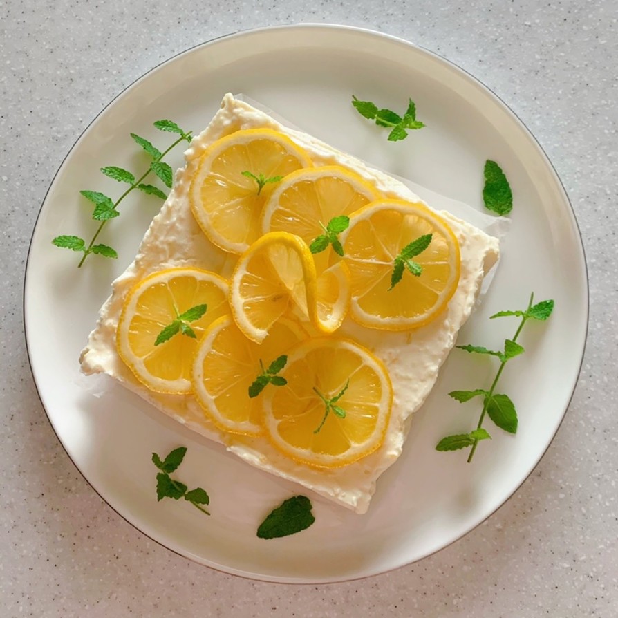 レモンレアチーズケーキの画像
