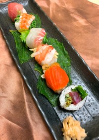 山菜の手毬寿司