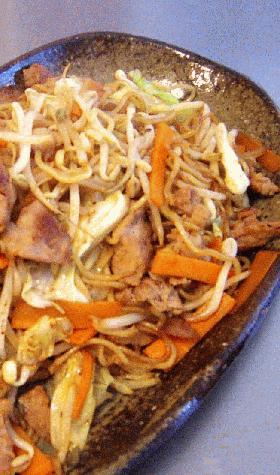 しゃっきりモヤシ焼きソバ