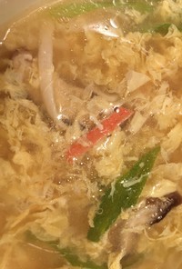 小３中華ウエイパ葱カニ玉スープ( ᐛ )