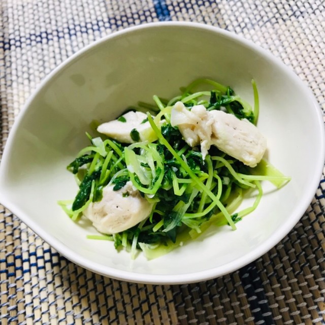 豆苗とささみの塩にんにく炒め レシピ 作り方 By H Sキッチン クックパッド 簡単おいしいみんなのレシピが355万品