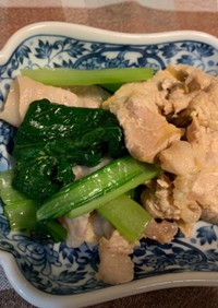 小松菜と豚肉のカラシ和え