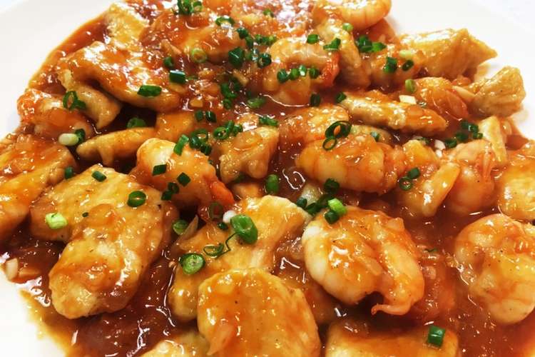 柔らか揚げ焼き鶏むねが入ったエビチリ レシピ 作り方 By Cookjay クックパッド 簡単おいしいみんなのレシピが360万品