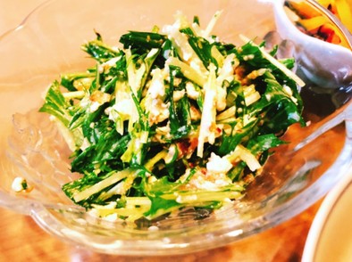 約5分！！水菜と豆腐の梅和えサラダの写真
