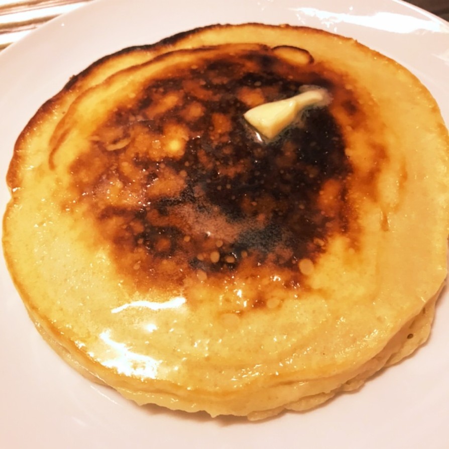 朝食ホットケーキ☆強力粉で作るの画像