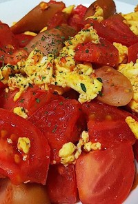 トマトと卵のマヨソテー