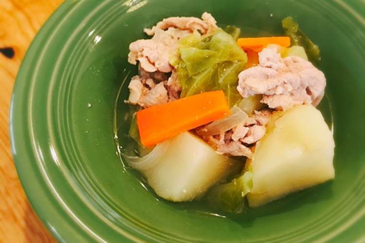 野菜たっぷり 豚こま肉の味噌コンソメ煮 レシピ 作り方 By 二姫一太郎ママ クックパッド 簡単おいしいみんなのレシピが365万品