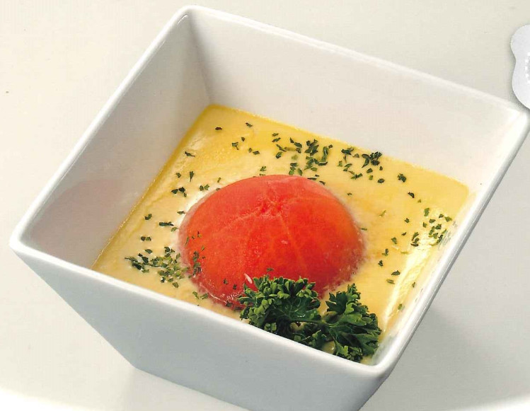 まるごとトマトのミルク茶碗蒸しの画像