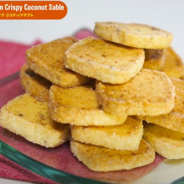 バンブーワームのサクサクココナッツサブレ レシピ 作り方 By バグズクッキング クックパッド