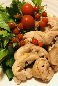 (冷凍)鶏肉から●鶏ハムの簡単ステーキ