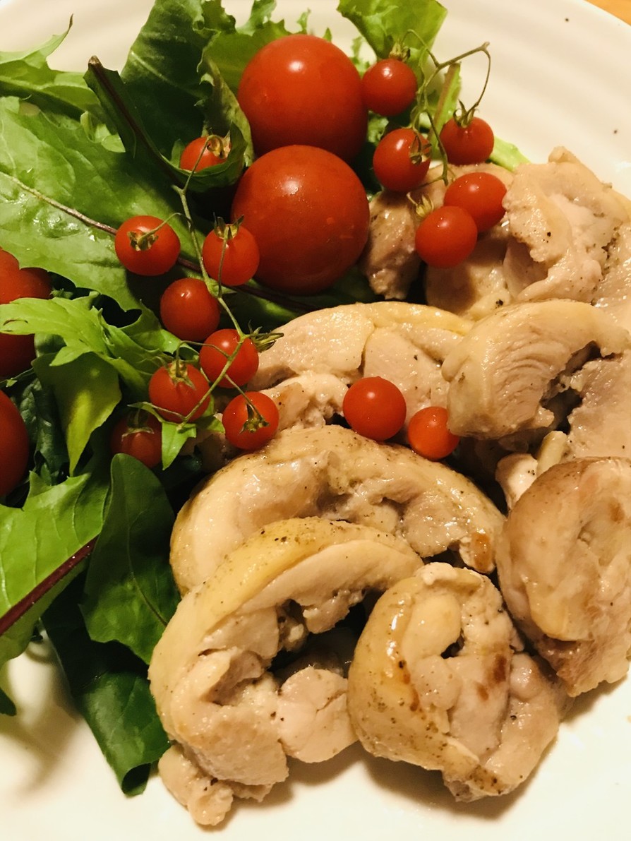 (冷凍)鶏肉から●鶏ハムの簡単ステーキの画像