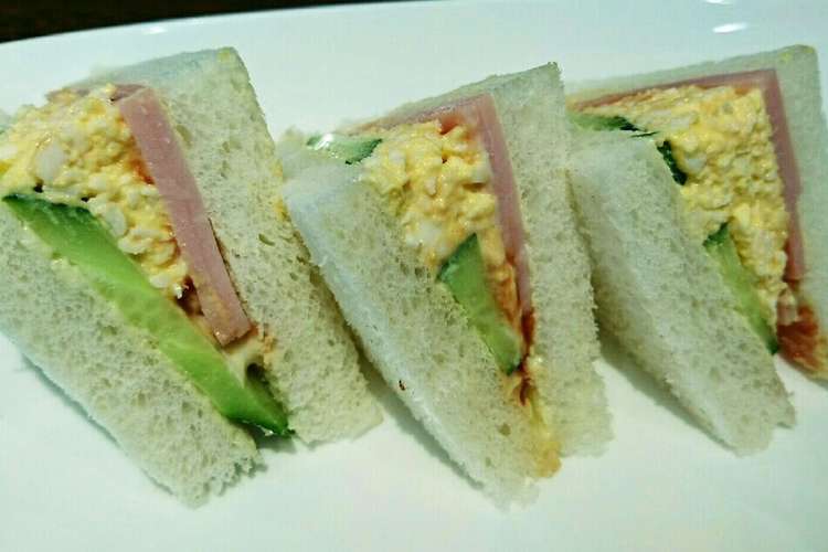 カフェ風 ハムきゅうり玉子のサンドイッチ レシピ 作り方 By はぁちゃんｍａｍａ クックパッド 簡単おいしいみんなのレシピが361万品