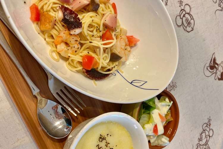 アヒージョ残り汁でパスタ 鍋で茹でない レシピ 作り方 By クックnyuiney クックパッド 簡単おいしいみんなのレシピが350万品