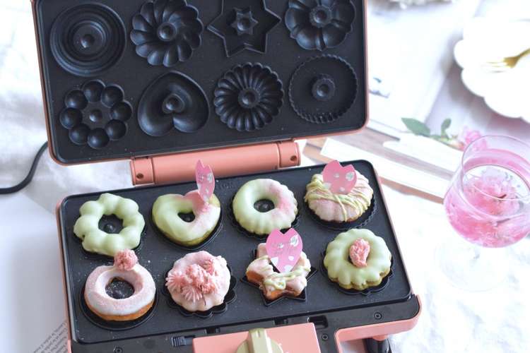 抹茶と桜の焼きドーナツ レシピ 作り方 By Brunoenjoy クックパッド 簡単おいしいみんなのレシピが350万品