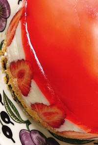 3層の苺レアチーズケーキ