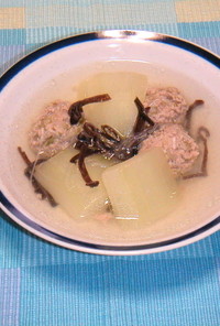 加賀太きゅうりと肉団子のスープ