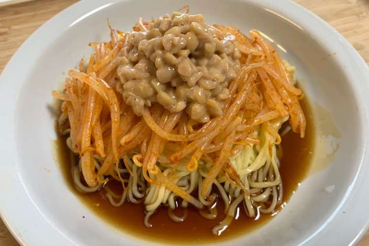 マルちゃん正麺冷やし中華 辣油ネバもやし レシピ 作り方 By モネcoco クックパッド 簡単おいしいみんなのレシピが366万品