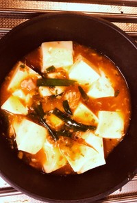 簡単・焼き鳥缶詰を使って麻婆豆腐