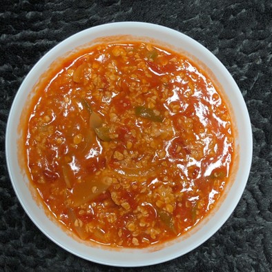 オートミールのトマトチーズリゾットの写真